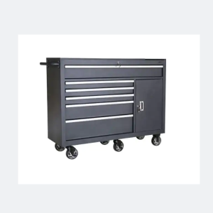 Rolling storage tool garage cabinet